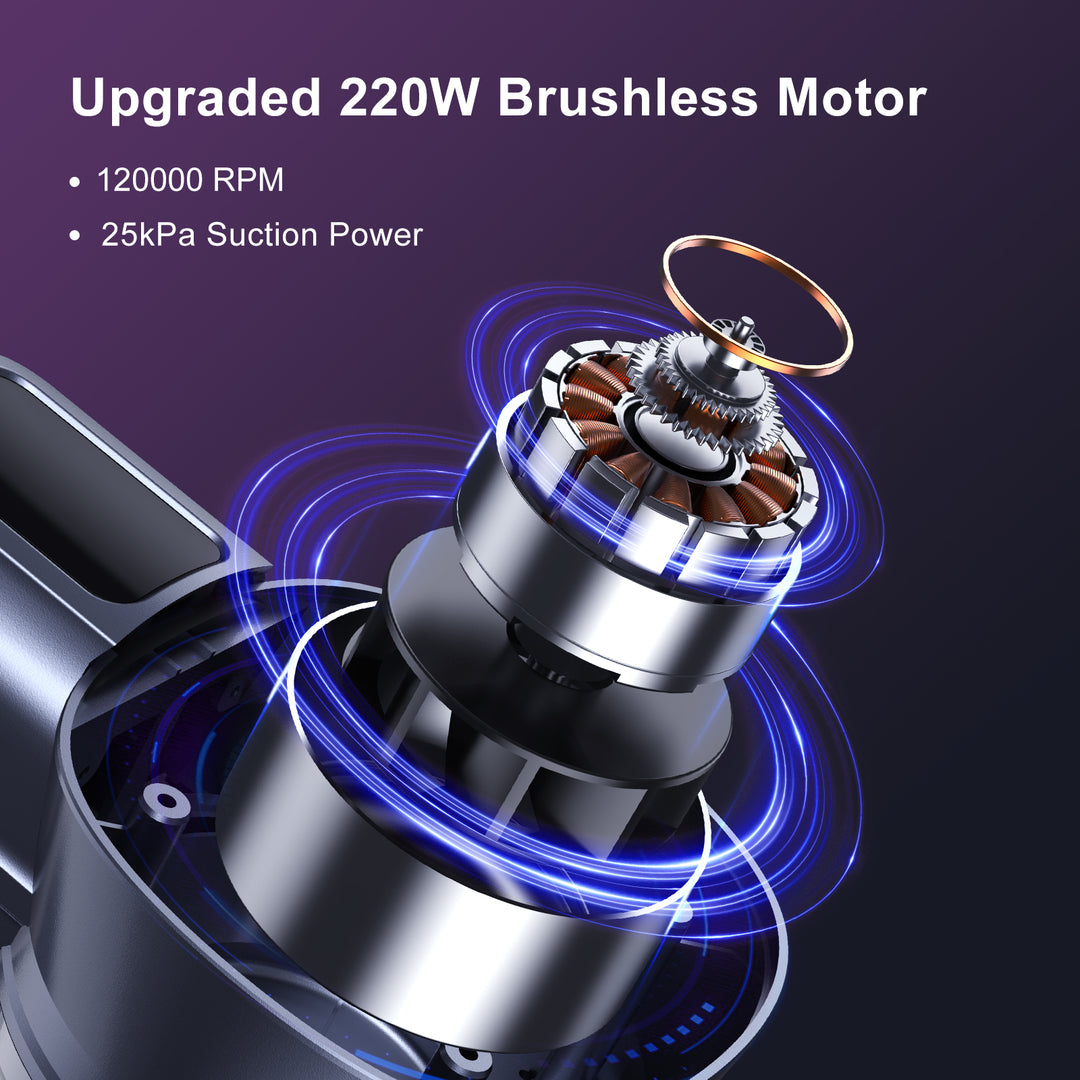 lubluelu 202 vacuum cleaner Upgraded 220w Brushless Motor£¬120000 RPM and 25 kPa Suction Power