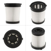A set of four HEPA filters designed for the lubluelu 202 vacuum cleaner, displayed in different angles showing the filters and their components.