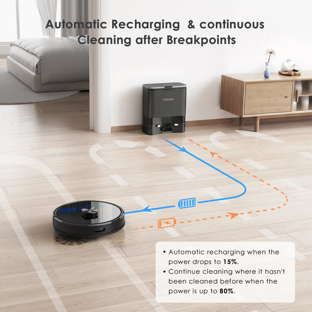 lubluelu SL60 Max+ Robot Vacuum with 2.5L Automatyczna stacja ssąca